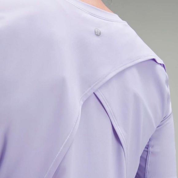 Lululemon UV Protection Fold-Over Running T-Shirt Liliac Smoke 8 - Picture 7 of 10